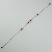 K10WGサンゴブレスレット