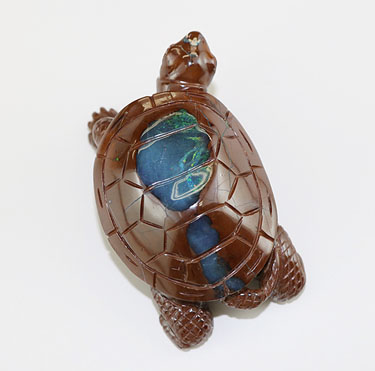ボルダーオパール彫刻　亀(tortoise)
