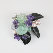 Flower Bouquet*天然石ブローチ
